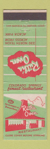 Matchbook Cover - Ruth's Oven Colorado Springs