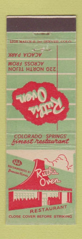 Matchbook Cover - Ruth's Oven Colorado Springs