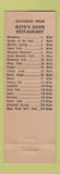 Matchbook Cover - Ruth's Oven Colorado Springs