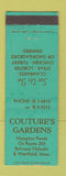 Matchbook Cover - Couture's Gardens Hampton Ponds MA