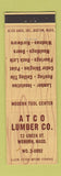 Matchbook Cover - Atco Lumber Woburn MA