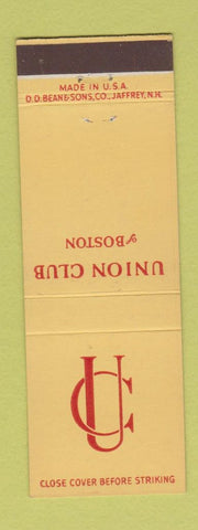Matchbook Cover - Union Club of Boston MA