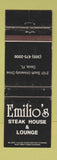 Matchbook Cover - Emilio's Steak House Davie FL WEAR