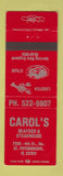 Matchbook Cover - Carol's Seafood Steak St Petersburg FL