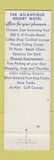 Matchbook Cover - Atlantique Resort Motel Miami Beach FL