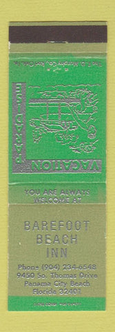 Matchbook Cover - Barefoot Beach Inn Panama City Beach FL WEAR
