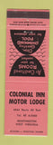 Matchbook Cover - Colonial Inn Motor Lodge Huntington WV