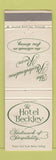 Matchbook Cover - Hotel Beckley