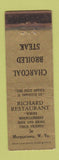 Matchbook Cover - Richard Restaurant Morgantown WV WORN