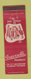 Matchbook Cover - Ingersoll's Drug Milwaukee WI