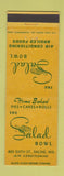 Matchbook Cover - Salad Bowl Restaurant Racine WI