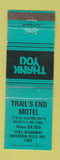 Matchbook Cover - Trail's End Motel Wisconsin Dells WI