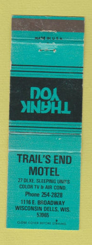 Matchbook Cover - Trail's End Motel Wisconsin Dells WI