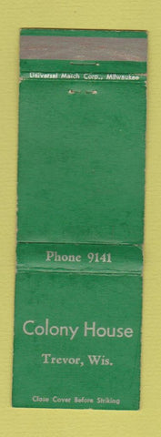 Matchbook Cover - Colony House Trevor WI WORN