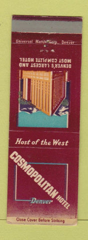 Matchbook Cover - Cosmopolitan Hotel Denver Colorado  WEAR