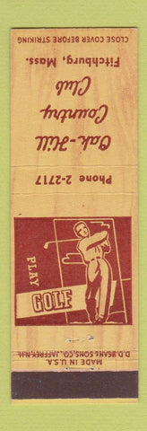 Matchbook Cover - Oak Hill Country Club Fitchburg MA