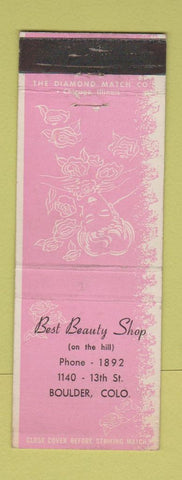 Matchbook Cover - Best Beauty Shop Boulder Colorado The Hill