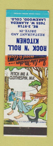 Matchbook Cover - Rock n Roll Kitchen Lakewood Colorado hillbilly