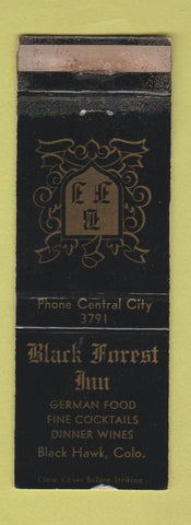 Matchbook Cover - Black Forest Inn Black Hawk Colorado WORN