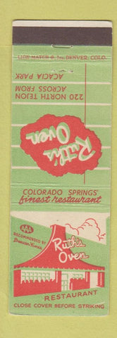 Matchbook Cover - Ruth's Oven Colorado Springs