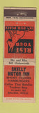 Matchbook Cover - Skelly Motor Inn Salida Colorado WORN