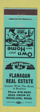 Matchbook Cover - Flanagan Real Estate Rockland MA