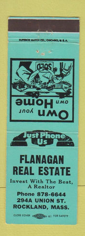 Matchbook Cover - Flanagan Real Estate Rockland MA
