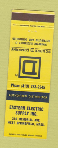 Matchbook Cover - Eastern Electric Square D West Springfield MA