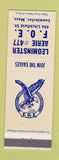 Matchbook Cover - Eagles Club Leominster MA
