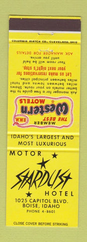 Matchbook Cover - Best Western Motel Stardust Boise ID