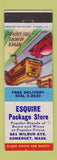 Matchbook Cover - Esquire Package Liquor Somerset MA WEAR