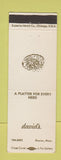 Matchbook Cover - David's Restaurant Sharon MA