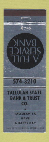 Matchbook Cover - Tallulah State Bank Trust LA