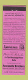 Matchbook Cover - Fontenelle Bros Grocery Pointe A LA Hache LA Perkins Americana