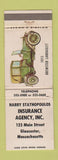 Matchbook Cover - Harry Stathopoulos Insurance Gloucester MA WORN
