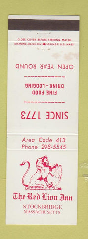 Matchbook Cover - The Red Lion Inn Stockbridge MA