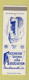 Matchbook Cover - Ascension Savings and Loan Donaldsonville LA