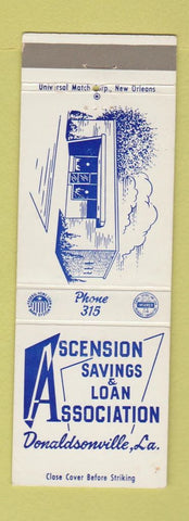 Matchbook Cover - Ascension Savings and Loan Donaldsonville LA