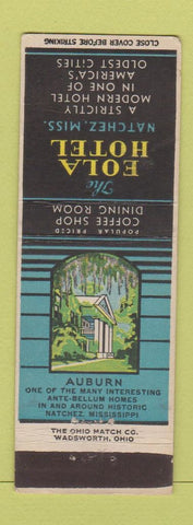Matchbook Cover - Eola Hotel Natchez MS
