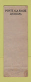 Matchbook Cover - Adema Insurance Pointe Ala Hache LA WEAR