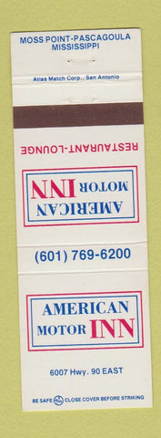 Matchbook Cover - American Motor Inn Moss Point Pascagoula MS