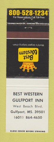 Matchbook Cover - Best Western Gulfport Inn MS