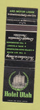 Matchbook Cover - Hotel Utah Salt Lake City UT WEAR
