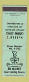 Matchbook Cover - Rex McKean's Catering Salt Lake City UT WEAR