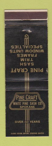 Matchbook Cover - Pine Craft Sash Trim Window Frames Spokane WA