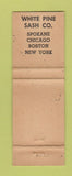 Matchbook Cover - Pine Craft Sash Trim Window Frames Spokane WA