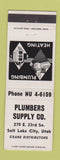 Matchbook Cover - Plumbers Supply Salt Lake City UT