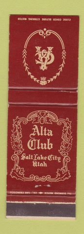 Matchbook Cover - Alta Club Salt Lake City UT