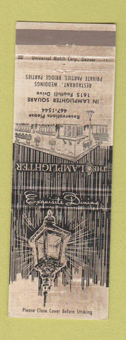 Matchbook Cover - The Lamplighter Square Salt Lake City UT WORN