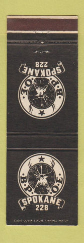 Matchbook Cover - Elks Lodge Spokane WA